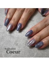 ネイルサロン クール(Nailsalon Coeur)/マグネット×フラッシュネイル