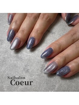 ネイルサロン クール(Nailsalon Coeur)/マグネット×フラッシュネイル