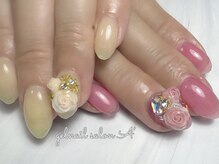 ジェルネイルサロンエー(gelnail salon A’)/ストーンモリモリ/シアカラー