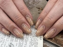 マグネット&細ゴールドフレンチ