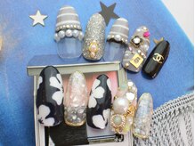 ネイルサロン ティディ(TIDY)/桜ネイル/パール敷詰め