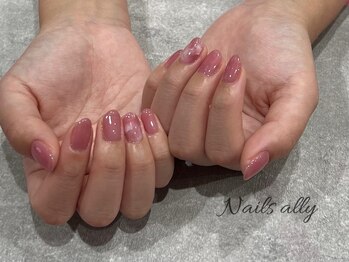 ネイルズアリー 立川店(Nails ally)/シアー×オフィス×もやもや×秋