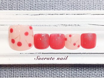 さくらんぼフットネイル ¥9000