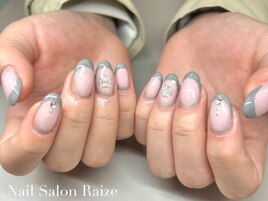 クロム風ネイル/フレンチネイル