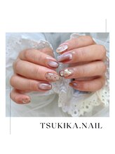 ツキカドットネイル(tsukika.nail)/ブラウンローズ