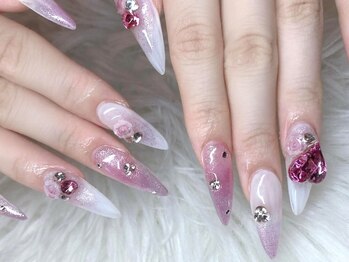 春ネイル☆ピンクラメネイル