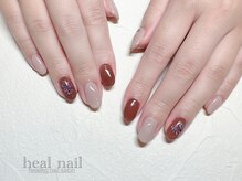 ヒールネイル(heal nail)/monthly定額デザインA～押し花～