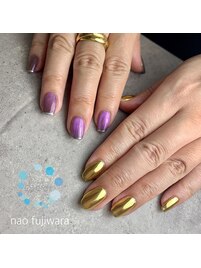 パンキッシュなカラーを組み合わ