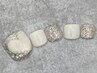 【フット】7月￥8480★ハートネイル(ケア込パラジェル変更別途550円)