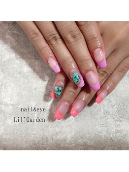 リルガーデン 新宿南口(Lil' Garden)/夏色蛍光フレンチ