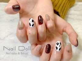 ボアネイルカウ柄