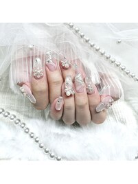 雪の結晶☆冬ネイル