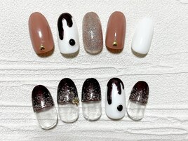 バレンタインネイル