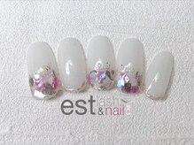 エストラッシュアンドネイル 銀座店(est lash&nail)/ホワイトシェルネイル