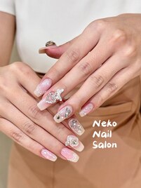 ガーリーネイル　埋め尽くし