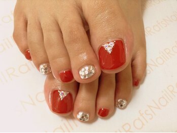 ラフズネイル(Rafs Nail)/セクシーレッドフットネイル☆