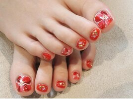 華やかフラワーネイル♪
