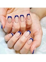 ネイルアンドまつげエクステ専門サロン スリー(THREE)/ネイビーフレンチ