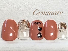 シンプルハロウィーンネイル