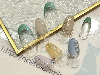 ネイルサロン ミネット(Nail Salon Minette)の写真/定番～最旬デザインまでお任せ♪技術力光る繊細かつ華かなARTが大人気♪上級ネイリスト在籍◎