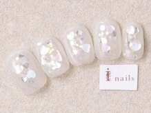 アイネイルズ 三宮店(I nails)/キラキラハートホロ