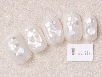 アイネイルズ 三宮店(I nails)/キラキラハートホロ