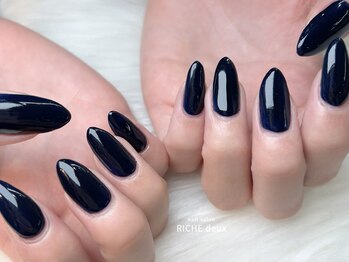 艶めきネイビーワンカラー