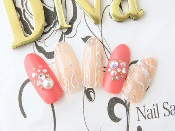 ネイルサロン ディーバ ギンザ(Nail salon Diva GINZA)/ピンクと波