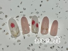 ミオリィ(meoli)/ワンカラー  +お花アート