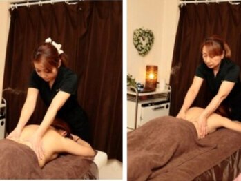 エスケークイーン(SK Queen)の写真/ペア割【ご褒美エステ★同時施術可能◎】全身リンパ＋フェイシャル＋デコルテ＋ヘッド￥27200⇒￥22000