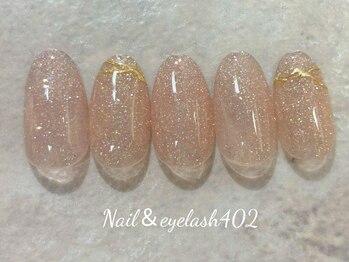 ネイル アンド アイラッシュ ヨンマルニ(Nail&eyelash 402)/上品シンプルマグネットネイル