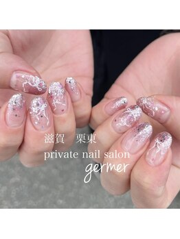 リボンで韓国風ネイル♪