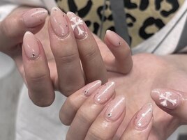 ピンクベージュネイル Momo
