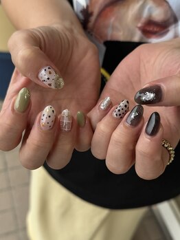 秋のアシメデザイン