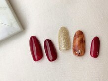 ネイルサロン アミ(Amie)/今月イチオシ♪ボルドー×べっ甲