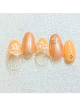 ケージュール(Kjour)/オレンジフラワーネイル