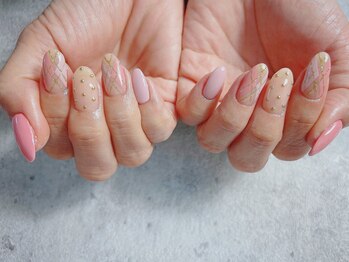 ネイルミント(NAIL MINT)/優しいアーガイルネイル♪