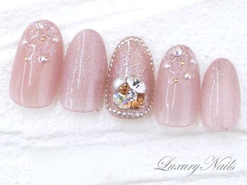 ラグジュアリーネイルズ カワグチ(Luxury Nails Kawaguchi)/Vカットビジュー*