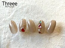 スリーネイルプラスアイラッシュ(Threee Nail+Eyelash)/秋ネイル新デザイン