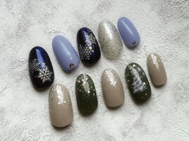 クリスマスアートネイルサンプル