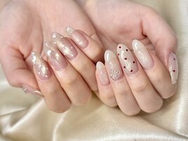 マグネット×ドットネイル