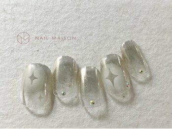 ネイルメゾン 梅田(NAIL MAISON)/キラキラ透明感ミラーグラデ