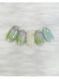 爽やかチェックのデザイン