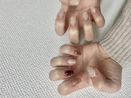 ちぐはぐネイル/韓国ネイル