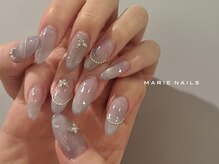 マリーネイルズ 心斎橋店(MARIE NAILS)/定額¥9,900 水色 0424c