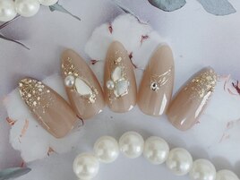 大人しく秋ネイル