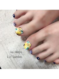 FOOT×ひまわりネイル