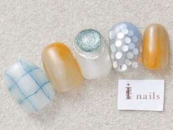アイネイルズ 三宮店(I nails)/じゅわっとインク夏¥8500