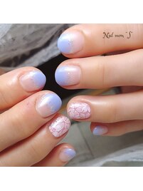 奥行き桜ネイル