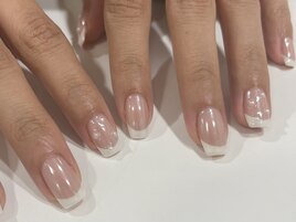 フレンチ×ミラーネイル